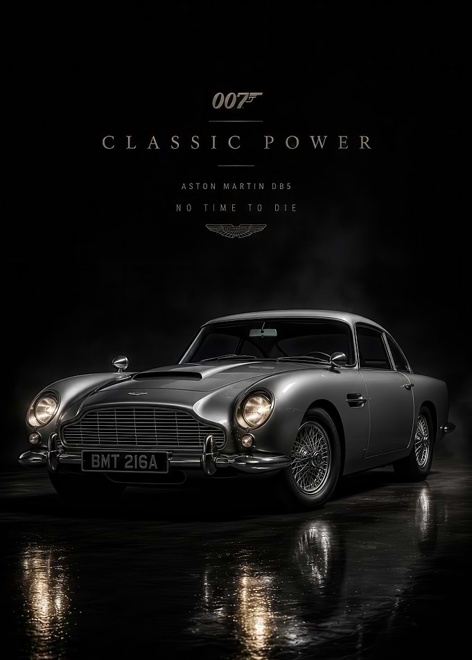 James Bond Aston Martin DB5 Poster