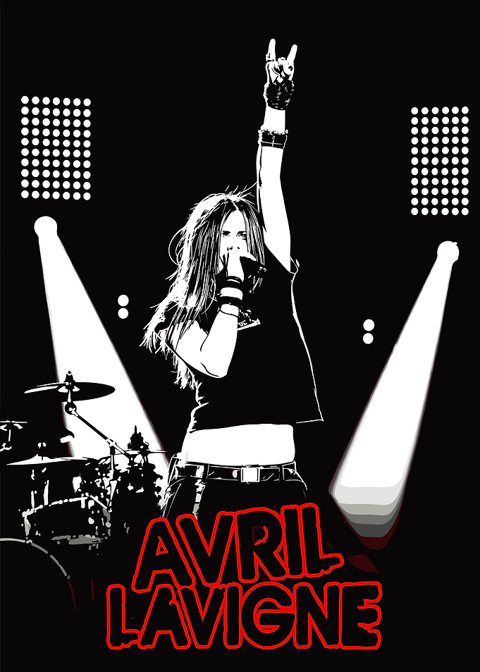 Avril Lavigne Concert Poster Art
