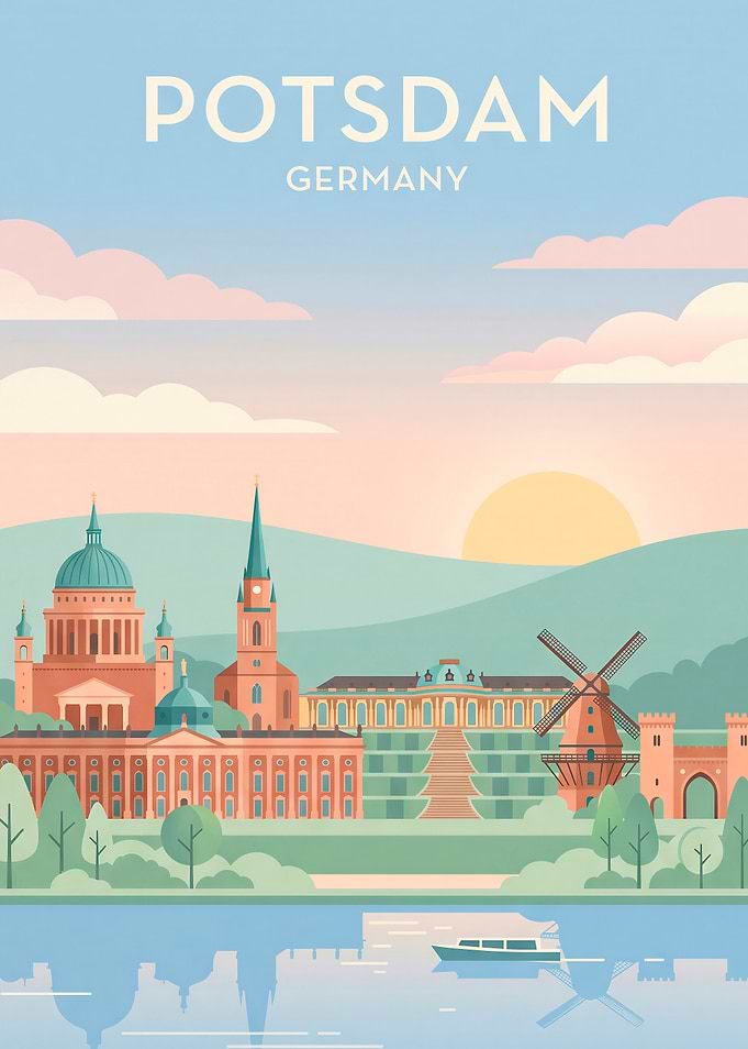 Potsdam Germany Travel Poster