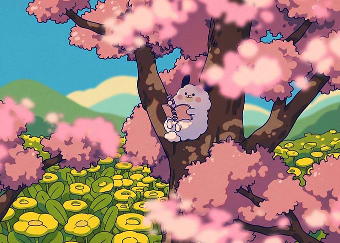 RJ from BT21 Writing in Journal