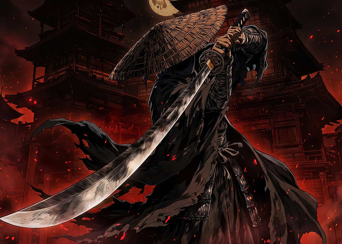 Dark Samurai with Katana