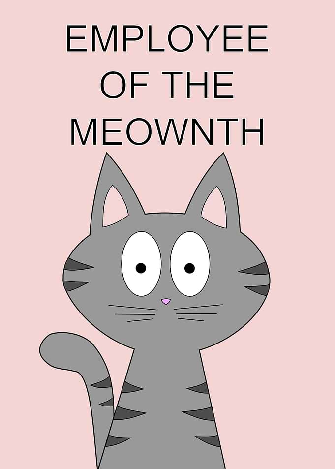 Employee of the Meownth Cat Poster