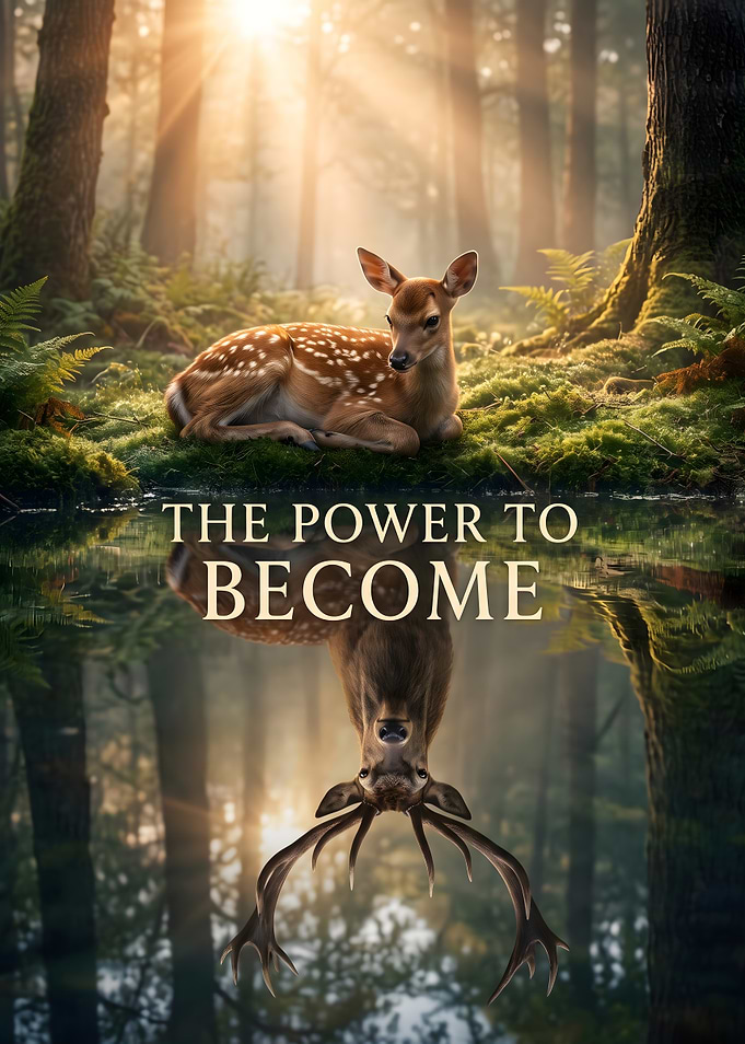 The Power to Become Deer Reflection