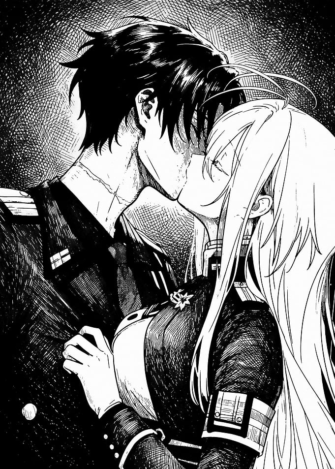 Eighty-Six Shin and Lena Kissing