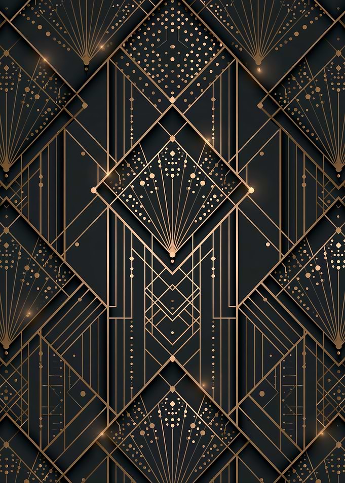 Art Deco Geometric Gold Pattern