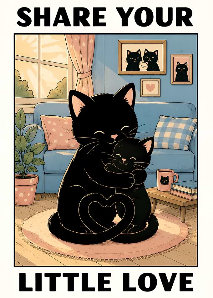 Cat Poster Love