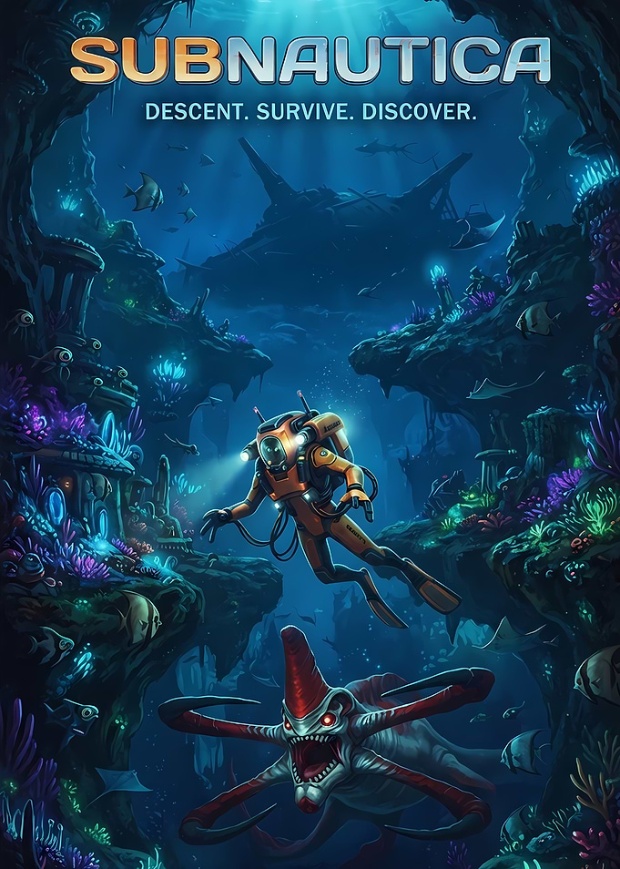 Subnautica Underwater Exploration Game Poster