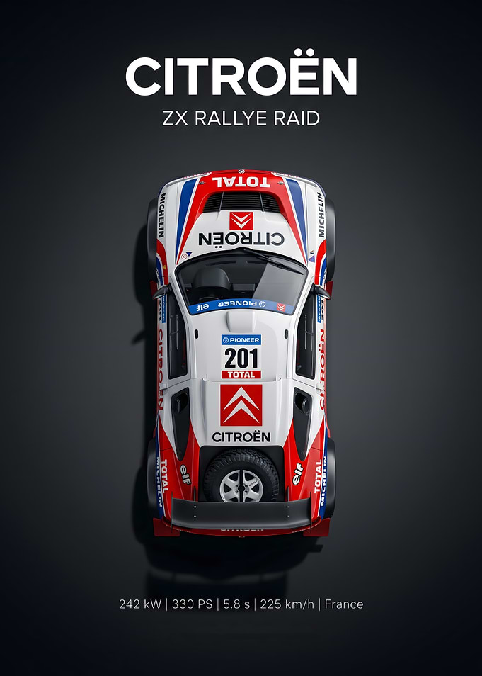 Citroën ZX Rallye Raid Poster
