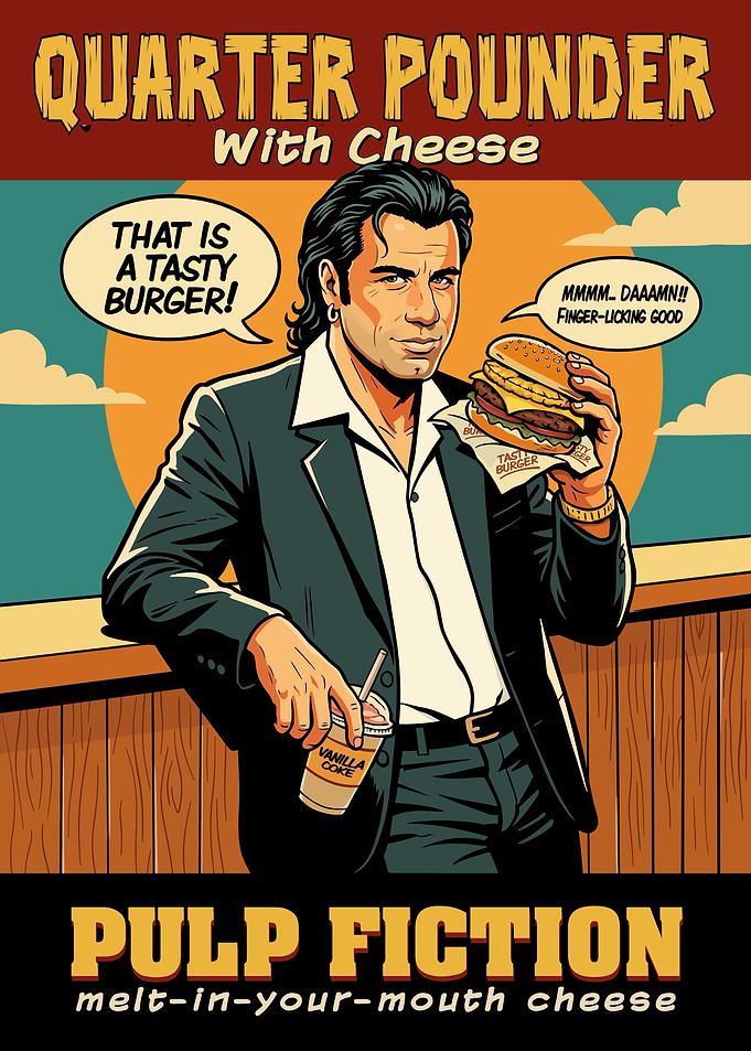 Pulp Fiction Quarter Pounder Poster