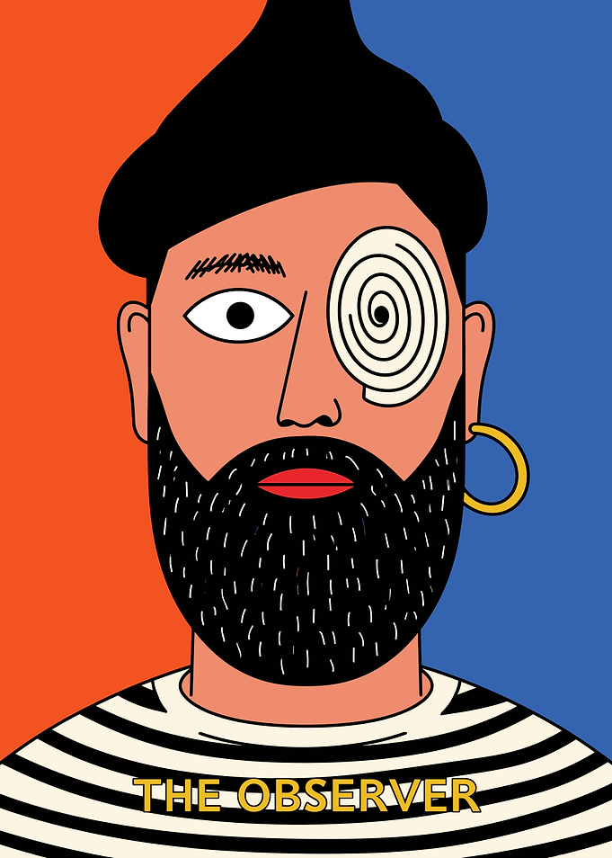 The Observer Minimalist Portrait