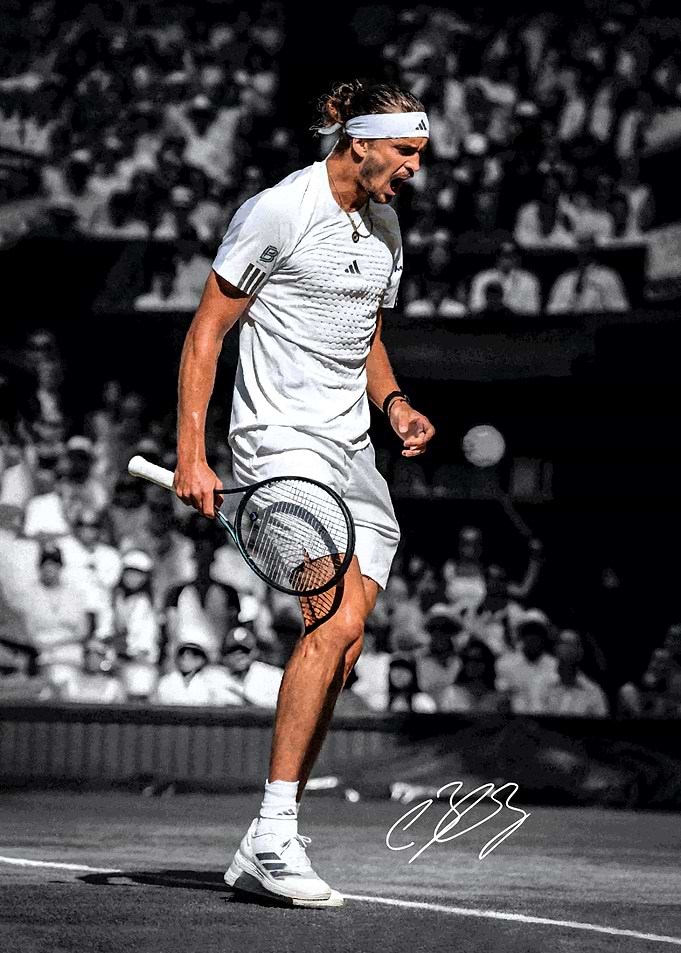 Alexander Zverev Celebrating Tennis Victory