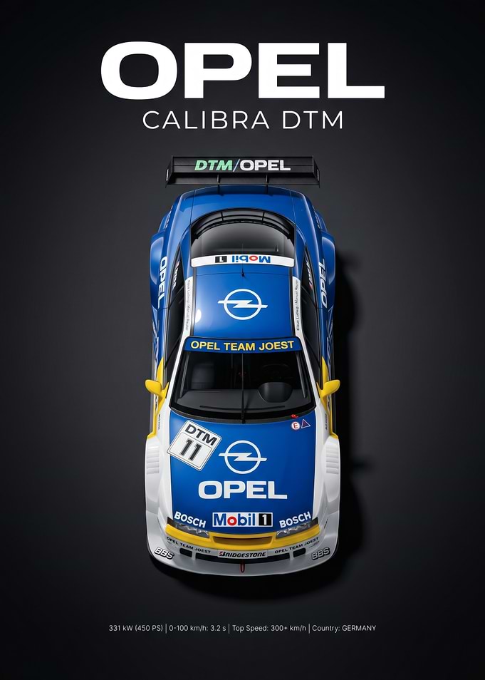 Opel Calibra DTM Racing Car Poster