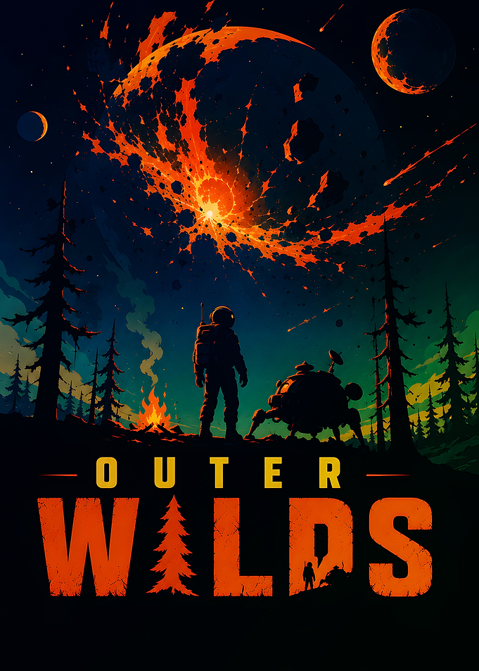 Outer Wilds Space Exploration Poster