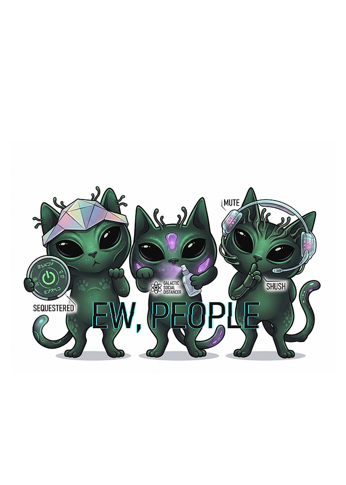 Ew People Alien Cats Illustration