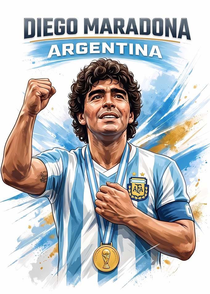 Diego Maradona Argentina World Cup Tribute