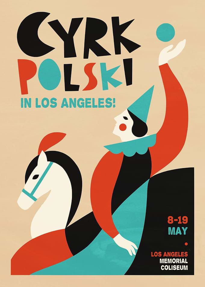 Cyrk Polski Vintage Circus Poster