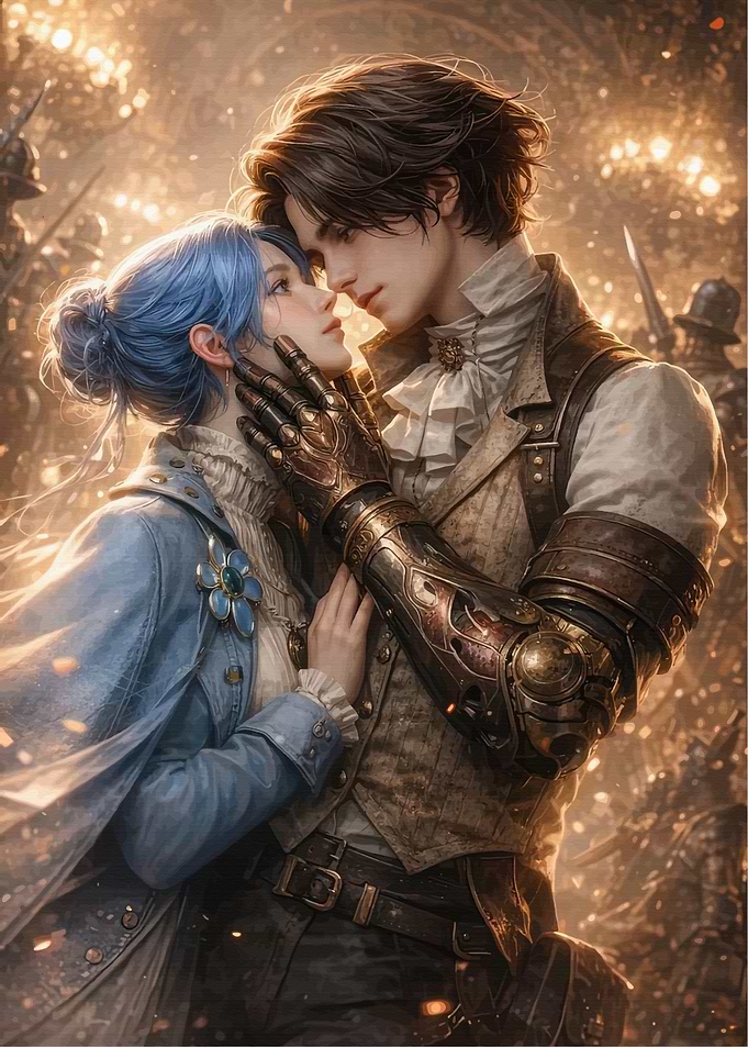 Romantic Fantasy Couple in Battle