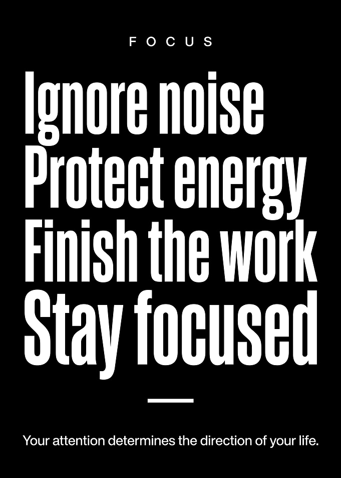 Inspirational Focus Motivational Poster