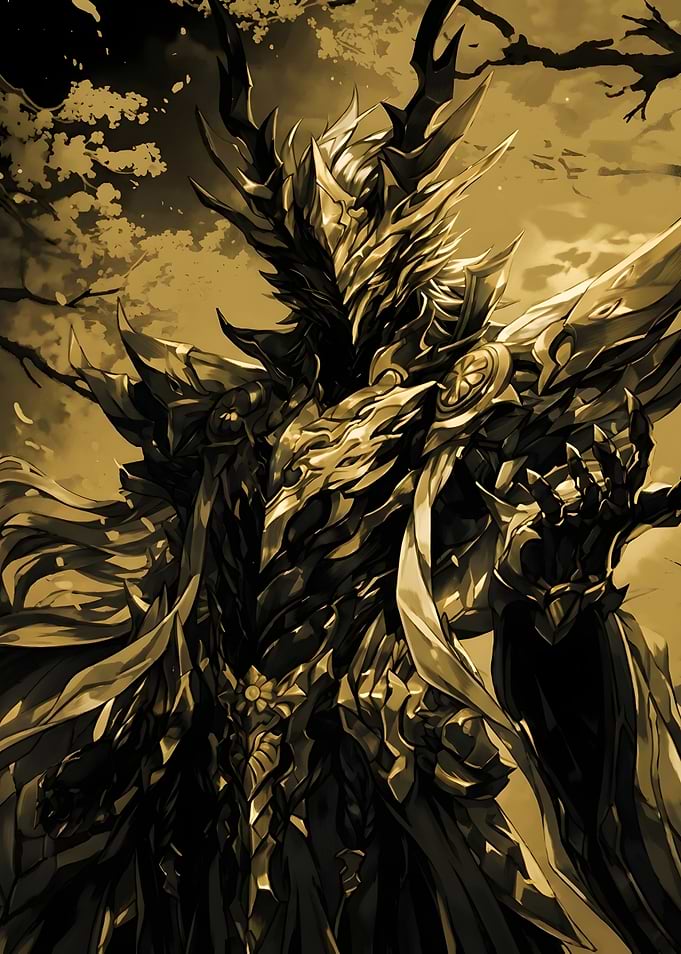 Golden Armored Fantasy Warrior