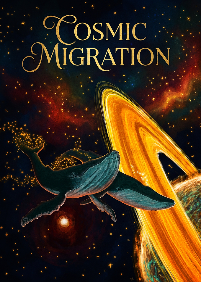 Cosmic Migration Space Whale Art