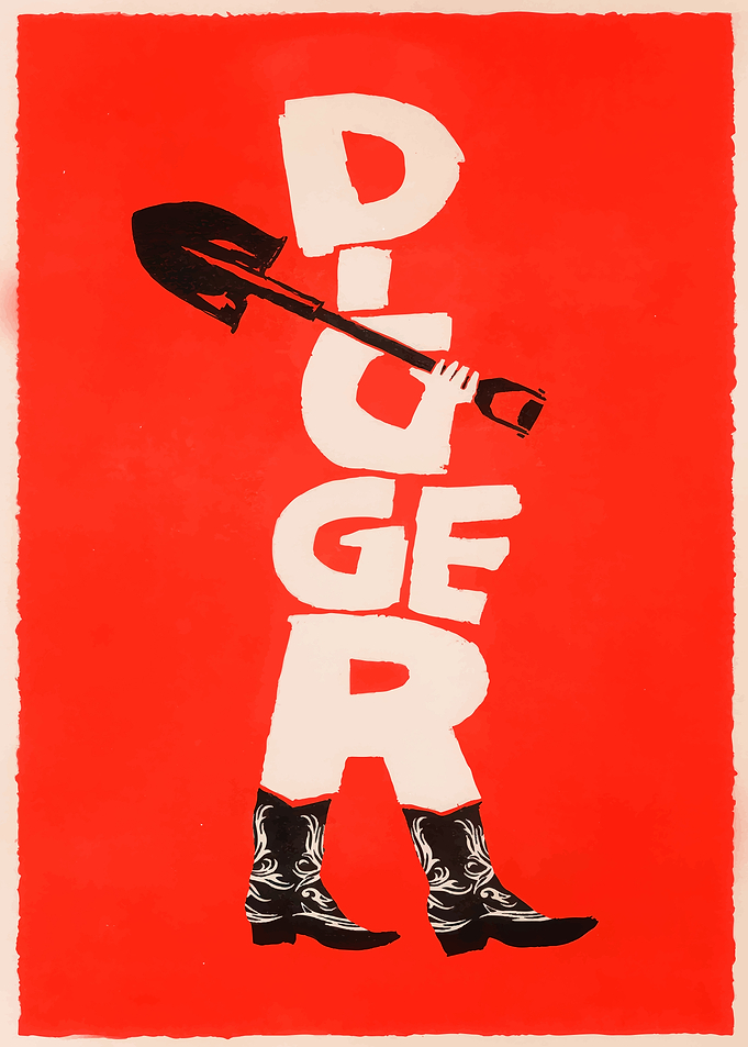 Digger Typography Poster