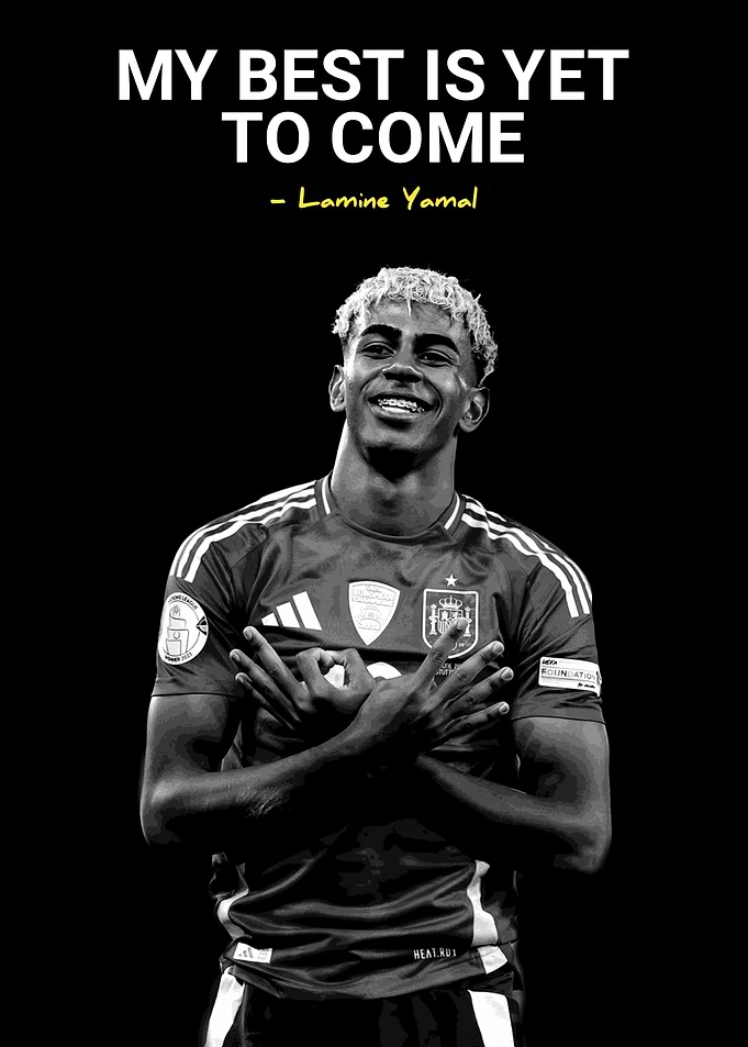 Lamine Yamal Inspirational Sports Poster