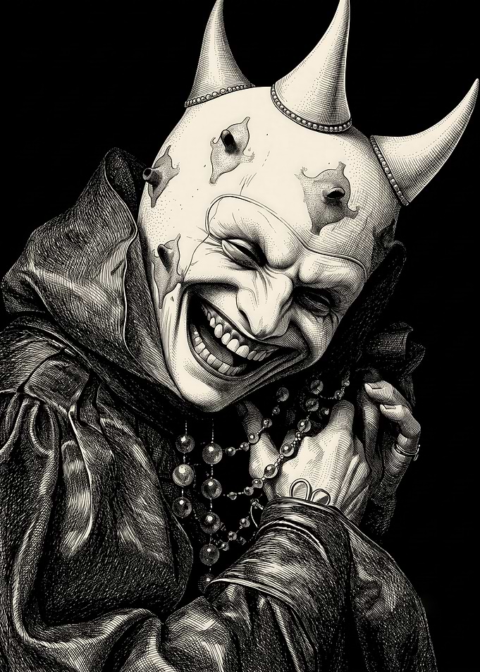Dark Fantasy Jester Illustration