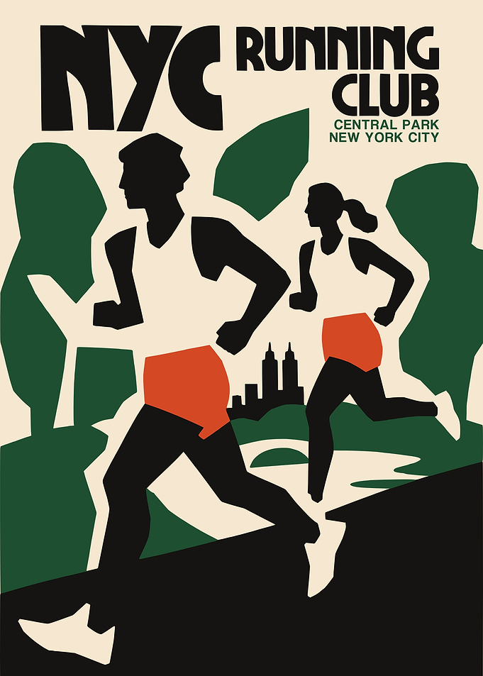 NYC Running Club Central Park Poster