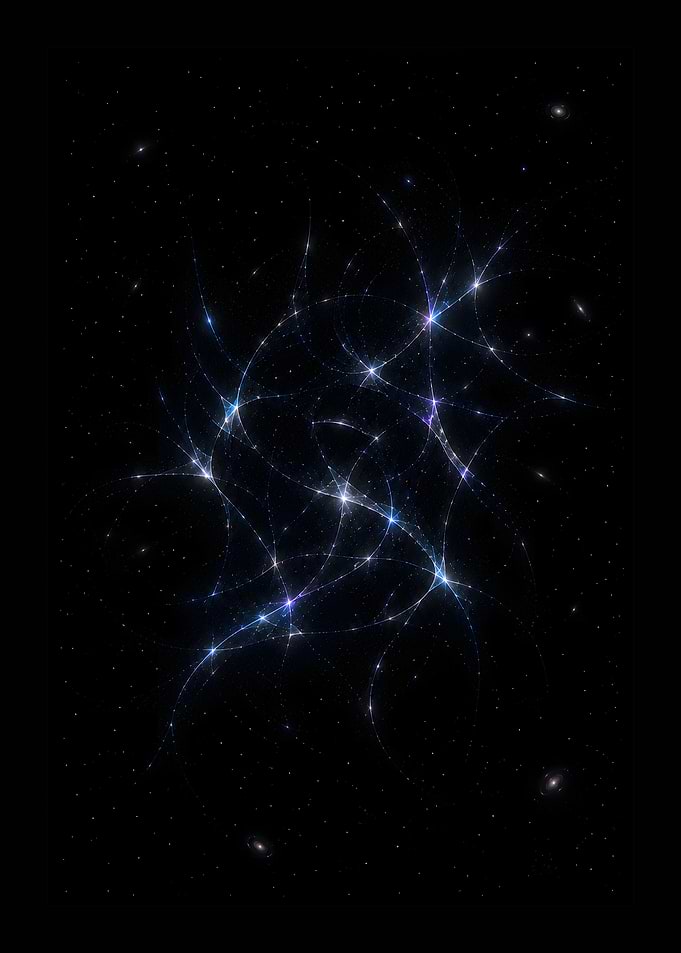 Ethereal Cosmic Constellation Lines