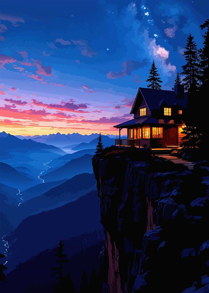 Cozy Cabin on Mountain Cliff