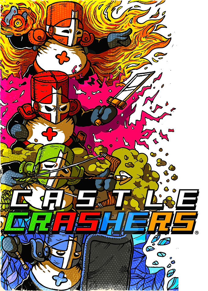 Castle Crashers Knights Action Poster