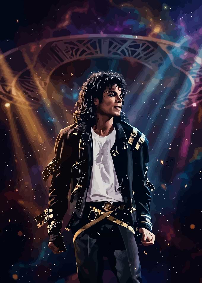 Michael Jackson Stage Performance Portrait