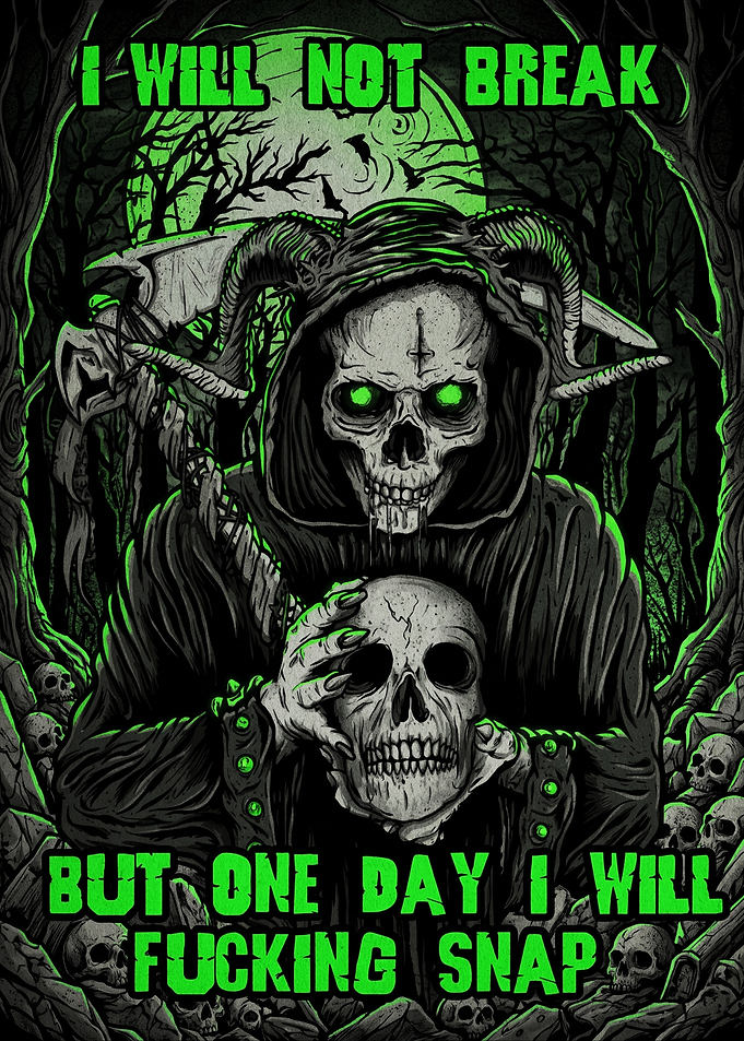 Grim Reaper Skull Motivational Art