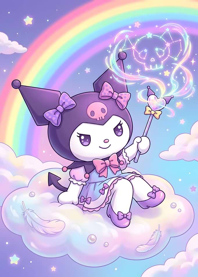 Kuromi Magical Cloud Illustration