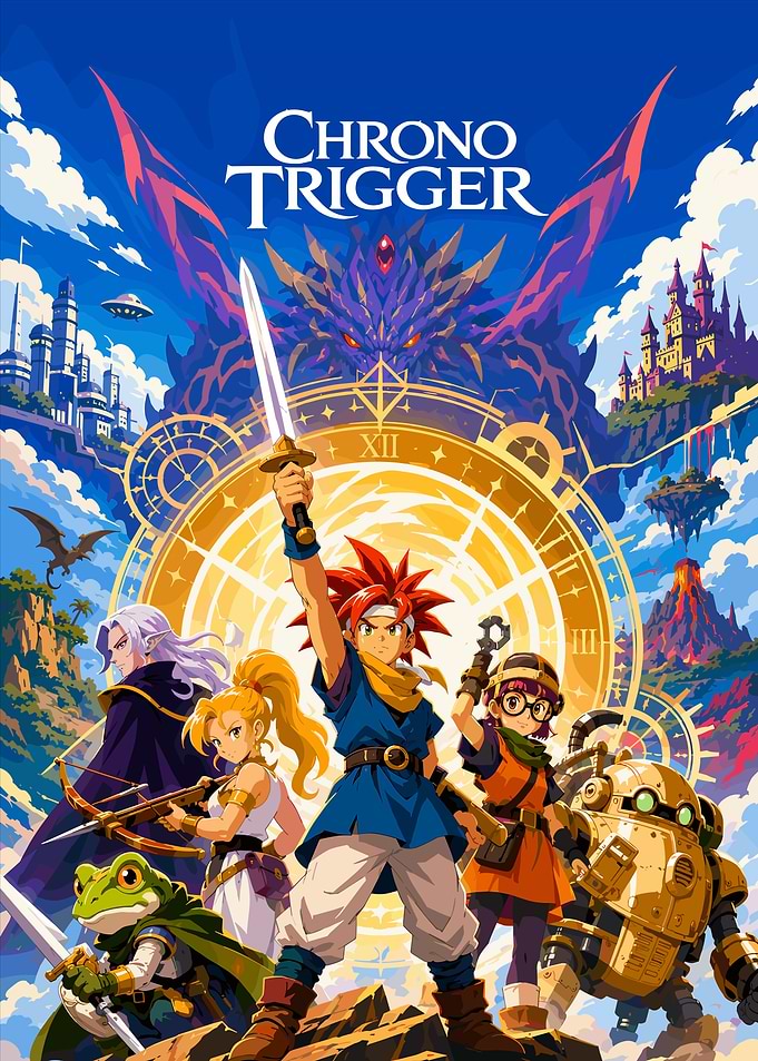 Chrono Trigger Pixel Art Poster
