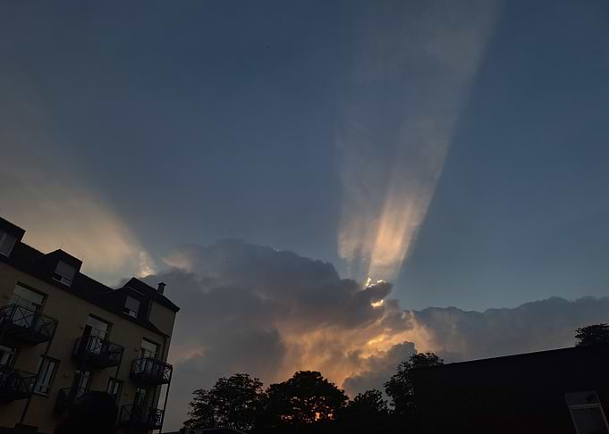 Dramatic Sunset Crepuscular Rays