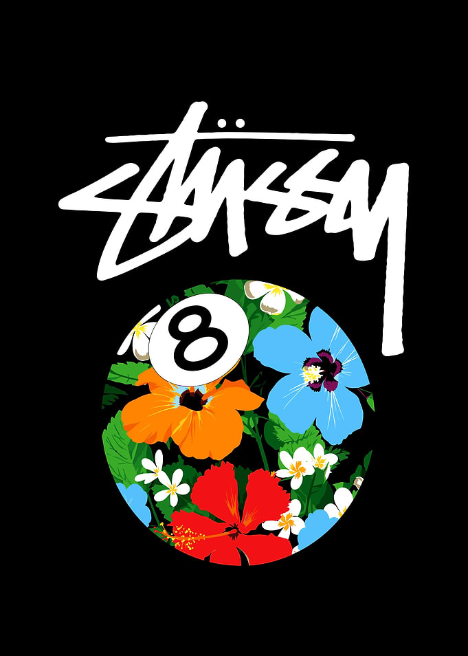 Stussy 8-Ball Floral Graphic