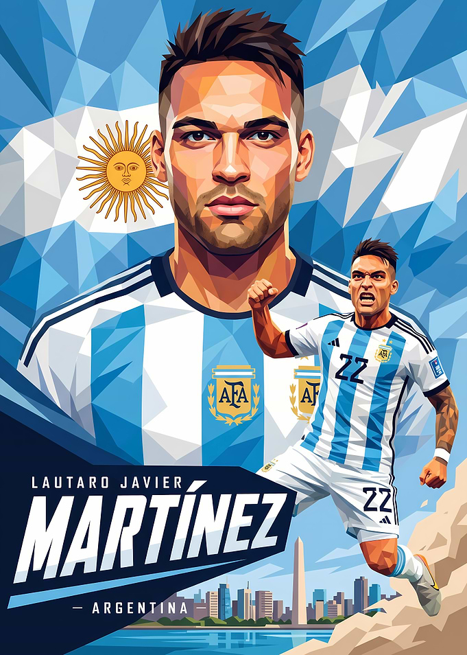 Lautaro Martinez Argentina Soccer Poster