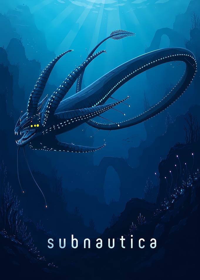 Subnautica Ghost Leviathan Poster