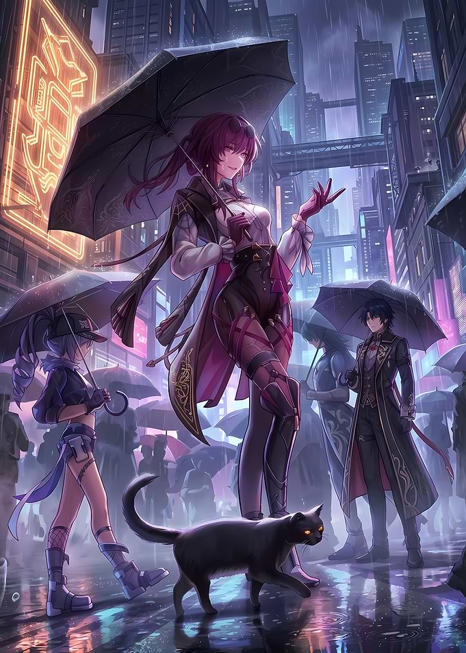 Kafka and Blade in Rainy City