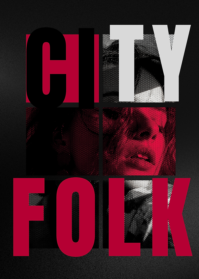 City Folk Graphic Poster