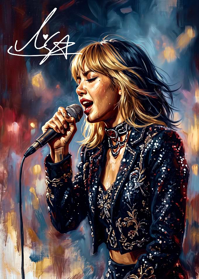 Lisa Blackpink Singing Portrait