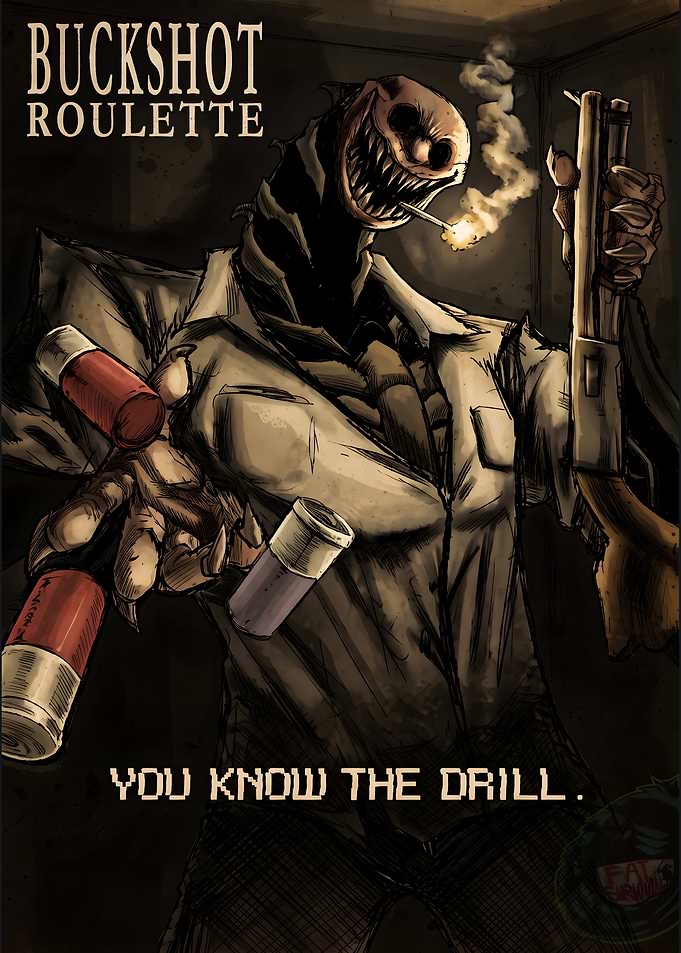 Buckshot Roulette Dealer Fan Art