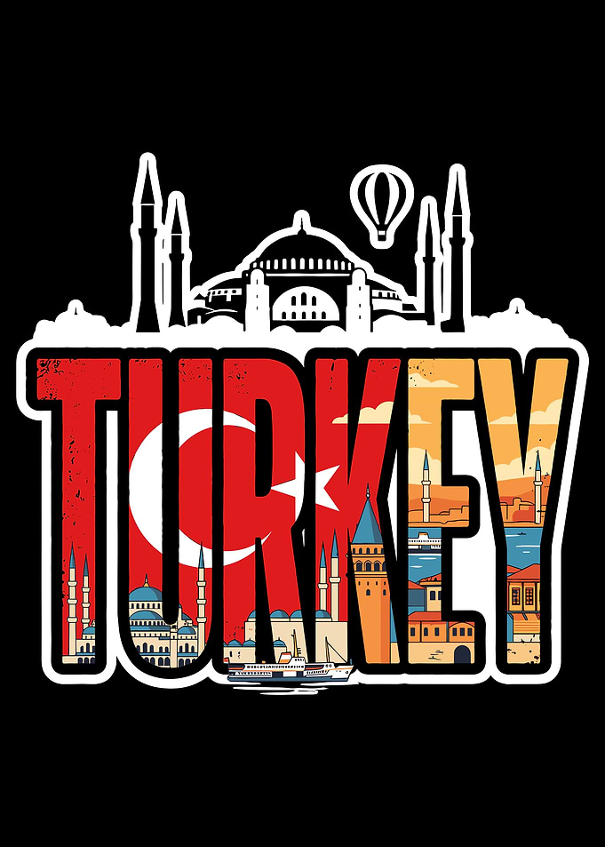 Turkey Travel Souvenir Graphic Design