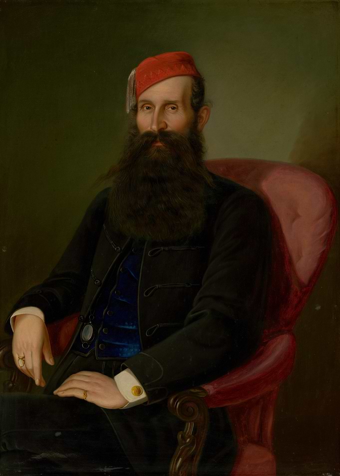 Portrait of a Bearded Man in Fez