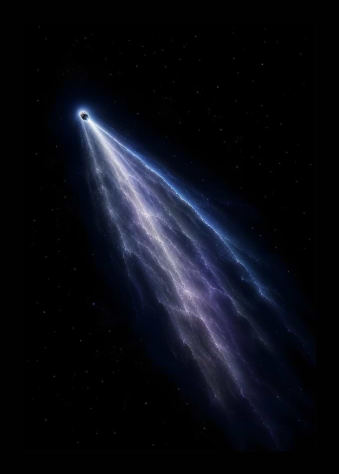 Ethereal Cosmic Comet Trail