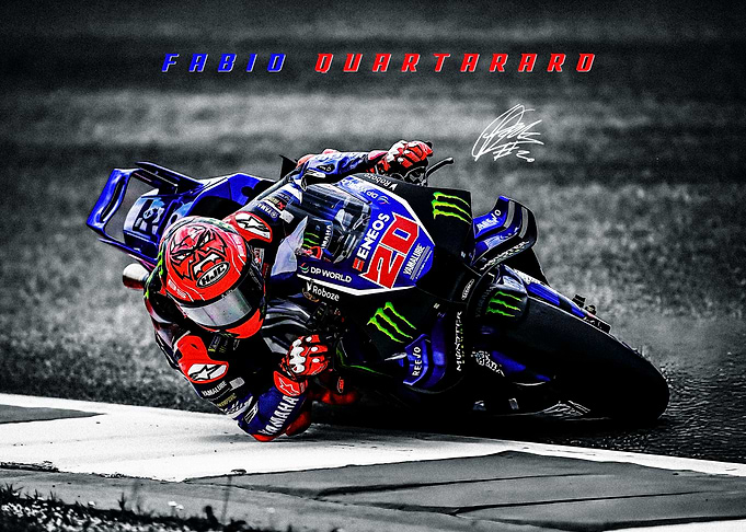 Fabio Quartararo MotoGP Racing Poster