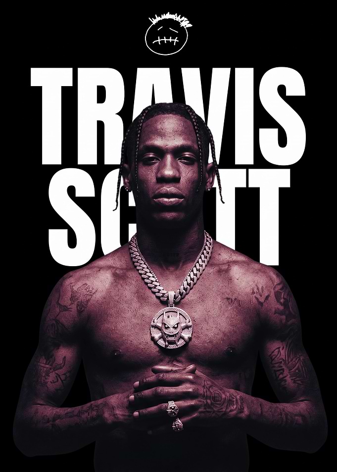 Travis Scott Portrait Poster