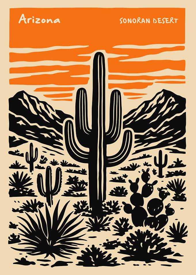 Arizona Sonoran Desert Travel Poster