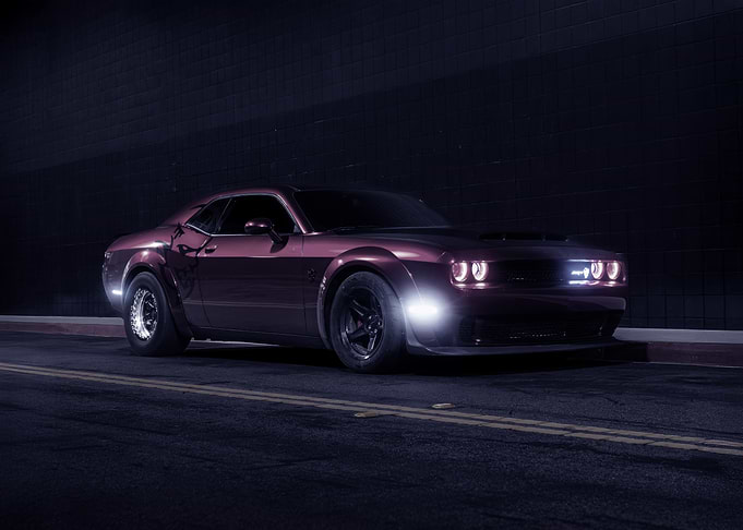 Dark Purple Dodge Challenger SRT Demon